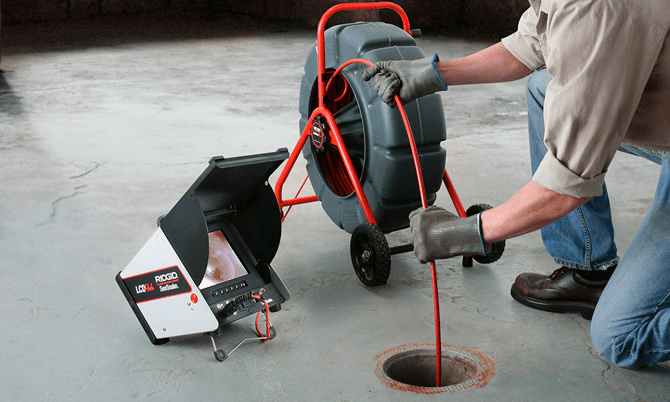 Video Pipe Inspection in Long Neck